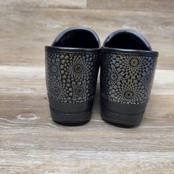 Dansko Black Patterned Women's Clogs - Picture 3 of 5